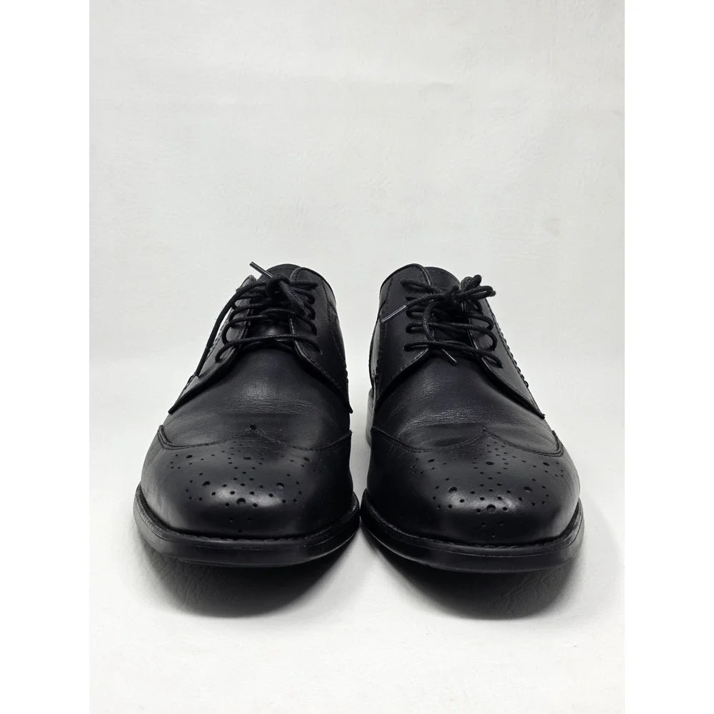 Johnston Murphy Men Oxfords Size 12M XC4 Wingtip 15-3027 Black Leather Pre-owned